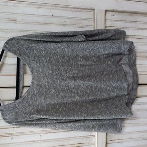 Lane Bryant, Gray and silver metallic top. Draping back by the neck. Siz…